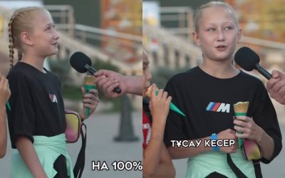 «Арманым қазақ тілін 100% үйрену»: Кішкентай орыс қызының жауабы жұртты тәнті етті (ВИДЕО)