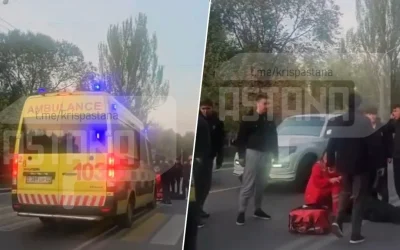 Алматыда жедел жәрдем көлігі жасөспірімді қағып кетті (ВИДЕО)